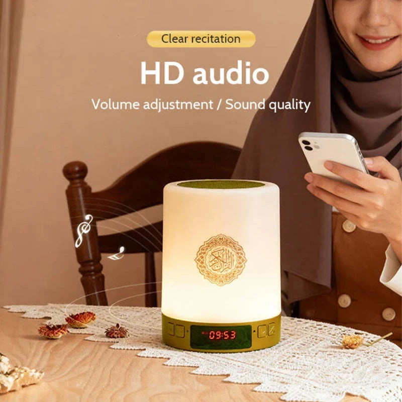 Islamic Azan Clock Quran Bluetooth Speaker & Night Light