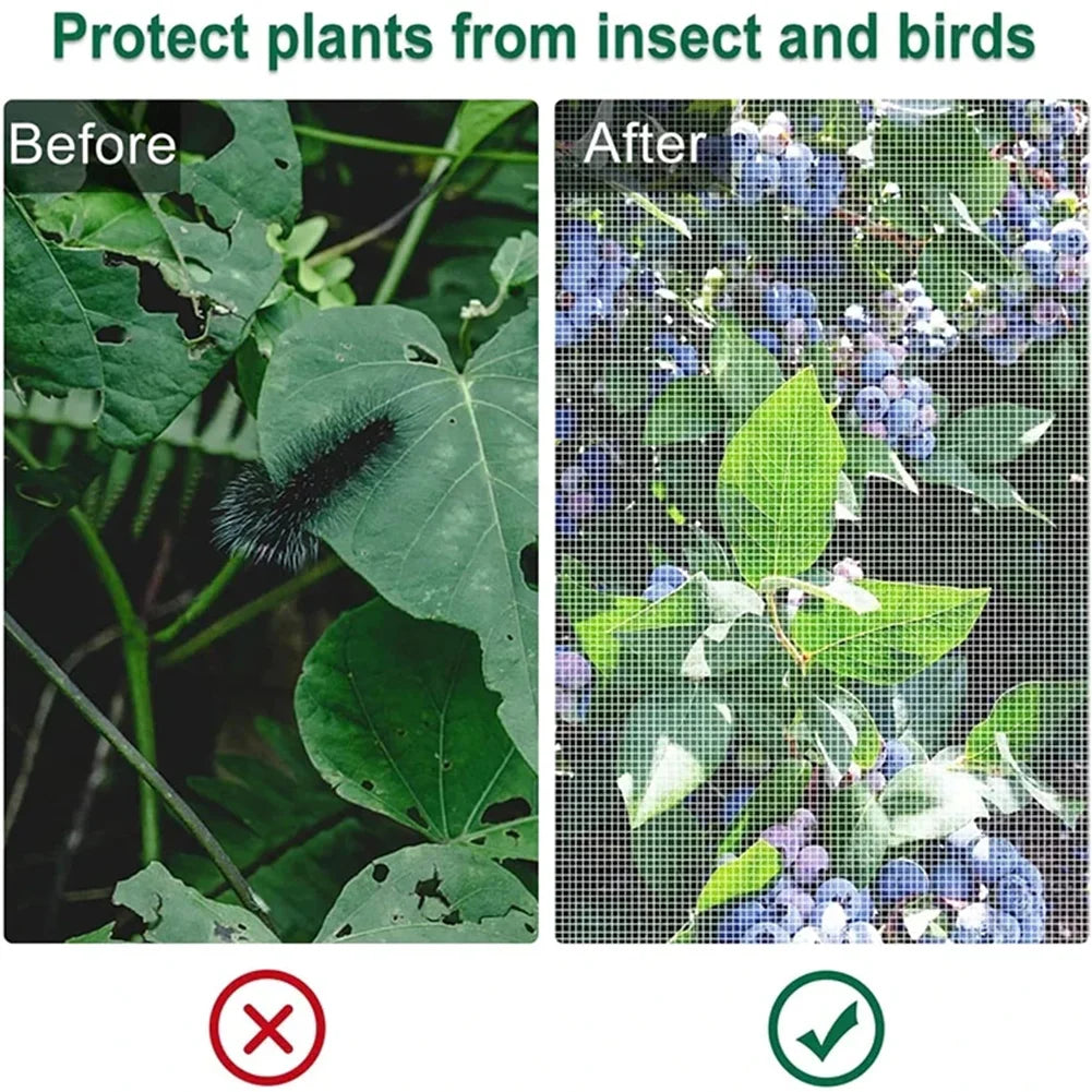 2-Pack 8x32Ft Garden Mesh Netting – Bird & Insect Barrier