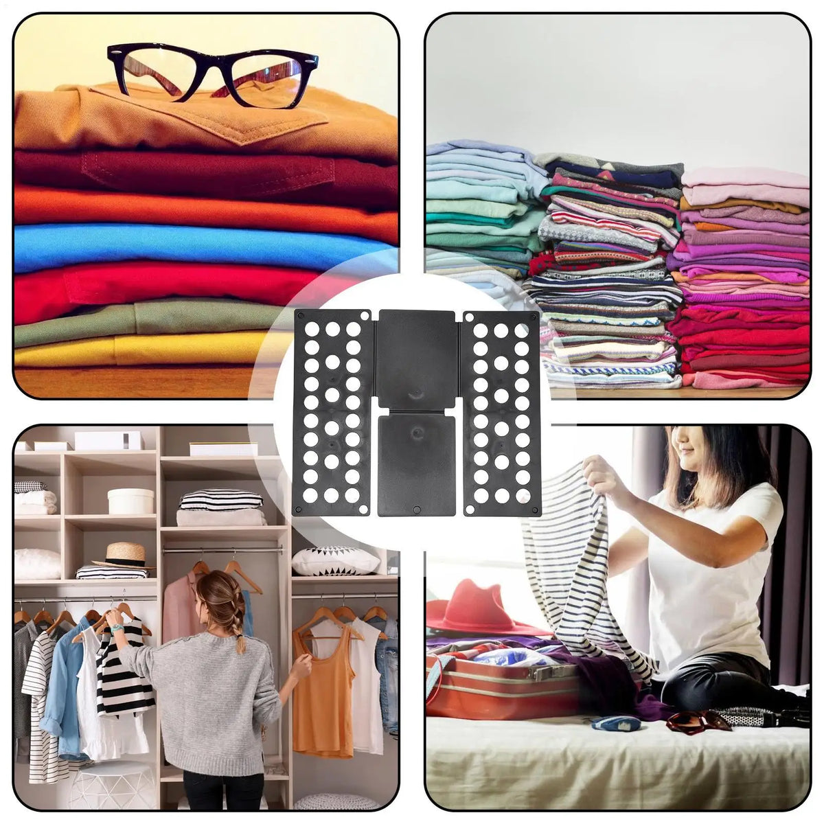 T-Shirt Folding Board – Fast Foldable Clothes Laundry Organizer