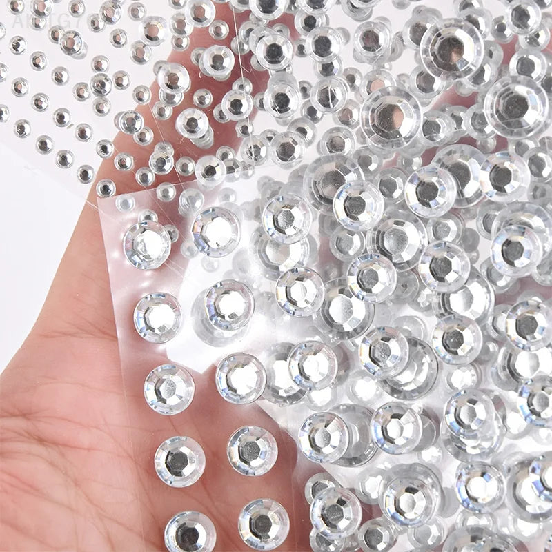 Self-Adhesive Crystal Rhinestone Stickers – Face, Hair & Body Gems