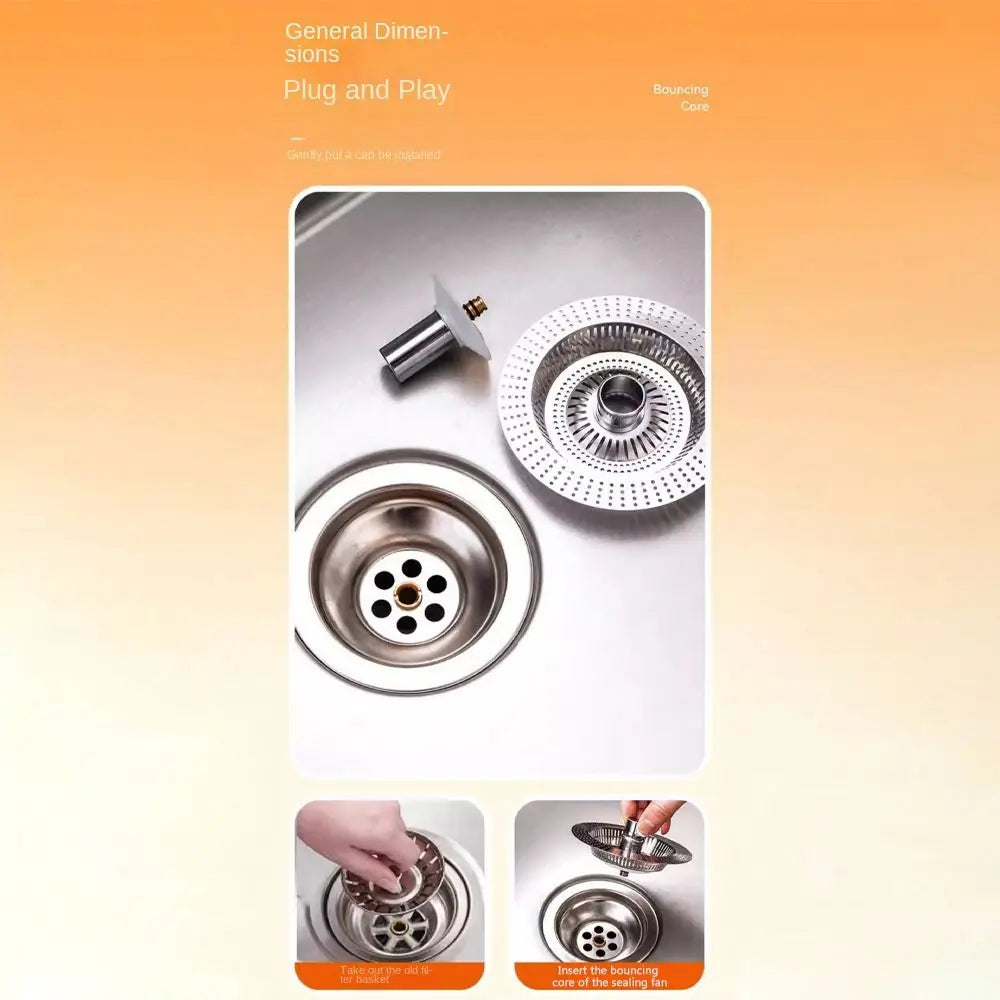 Durable Anti Clog Kitchen Sink Strainer Floor Drain Plug