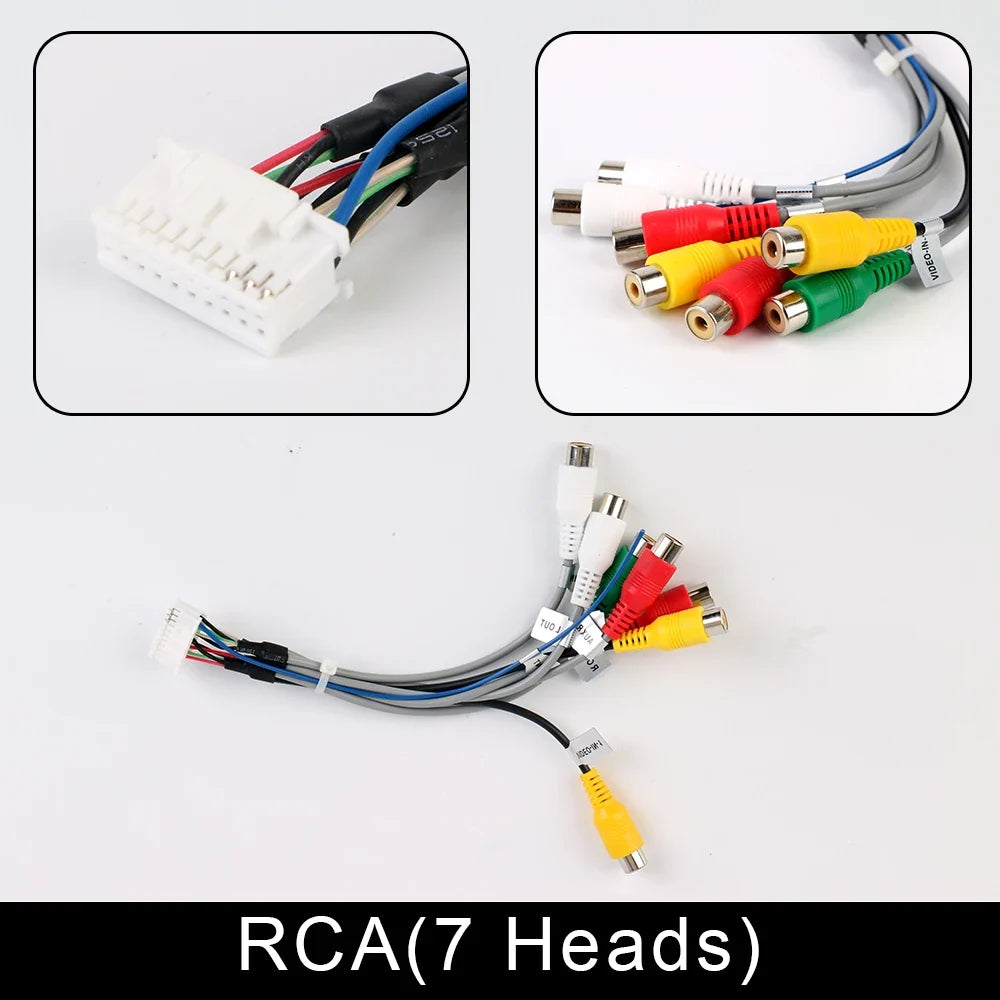 2 Din Car Android Radio Wiring Harness GPS & RCA Connector