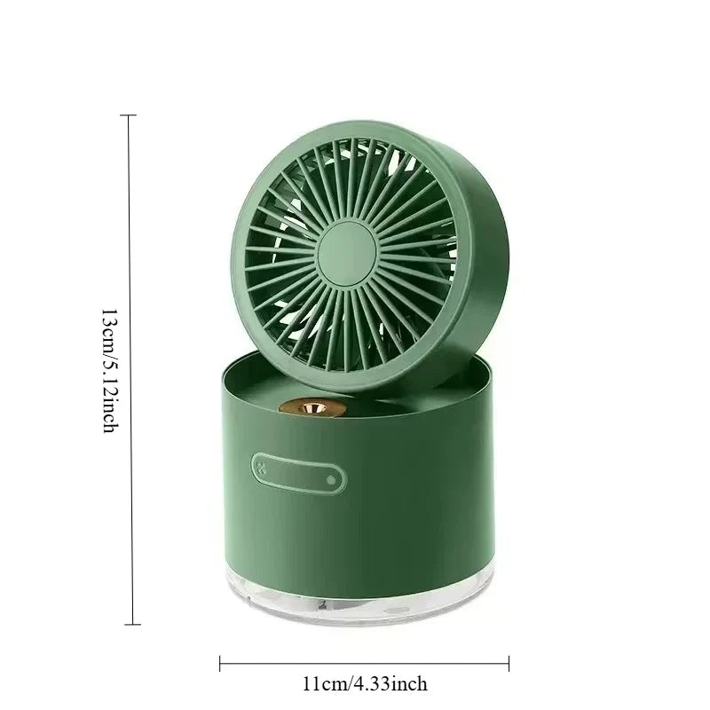 URGGU Mini USB Desktop Fan with Humidifier – Portable Folding