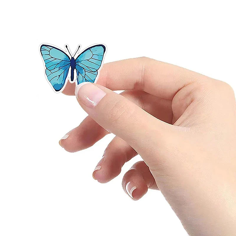 500 Pcs Butterfly & Flower Stickers Roll – Colorful Decals