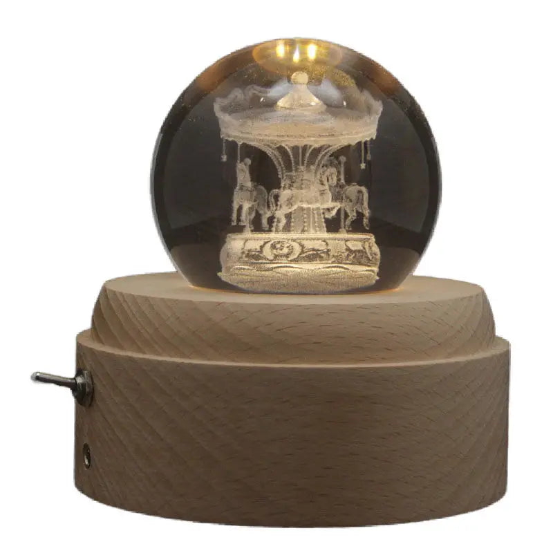 Music Box Crystal Ball Merry-go-round Birthday Dream Boys Girls