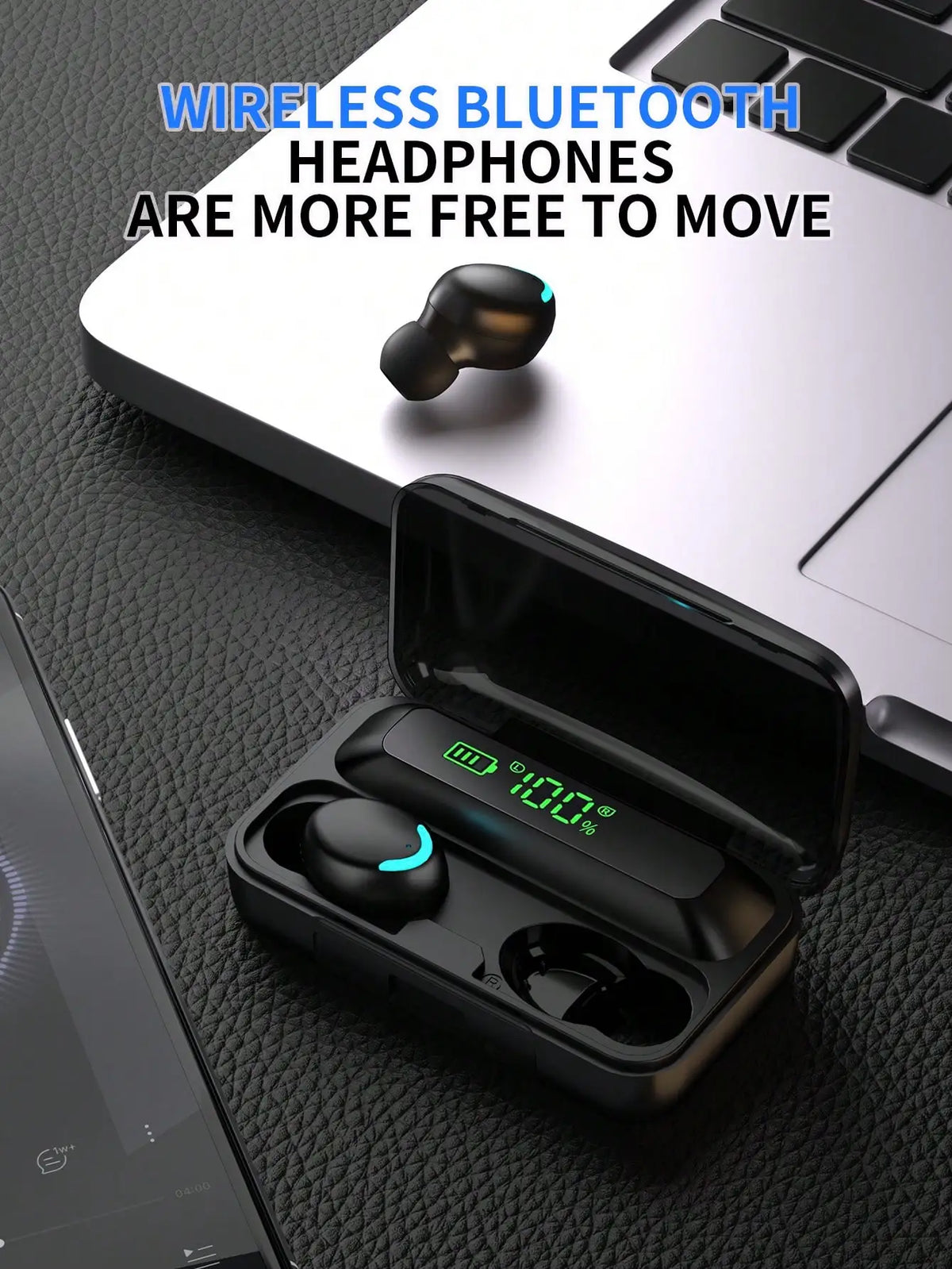 F9 Wireless Bluetooth Earbuds with Charging Case & Mic