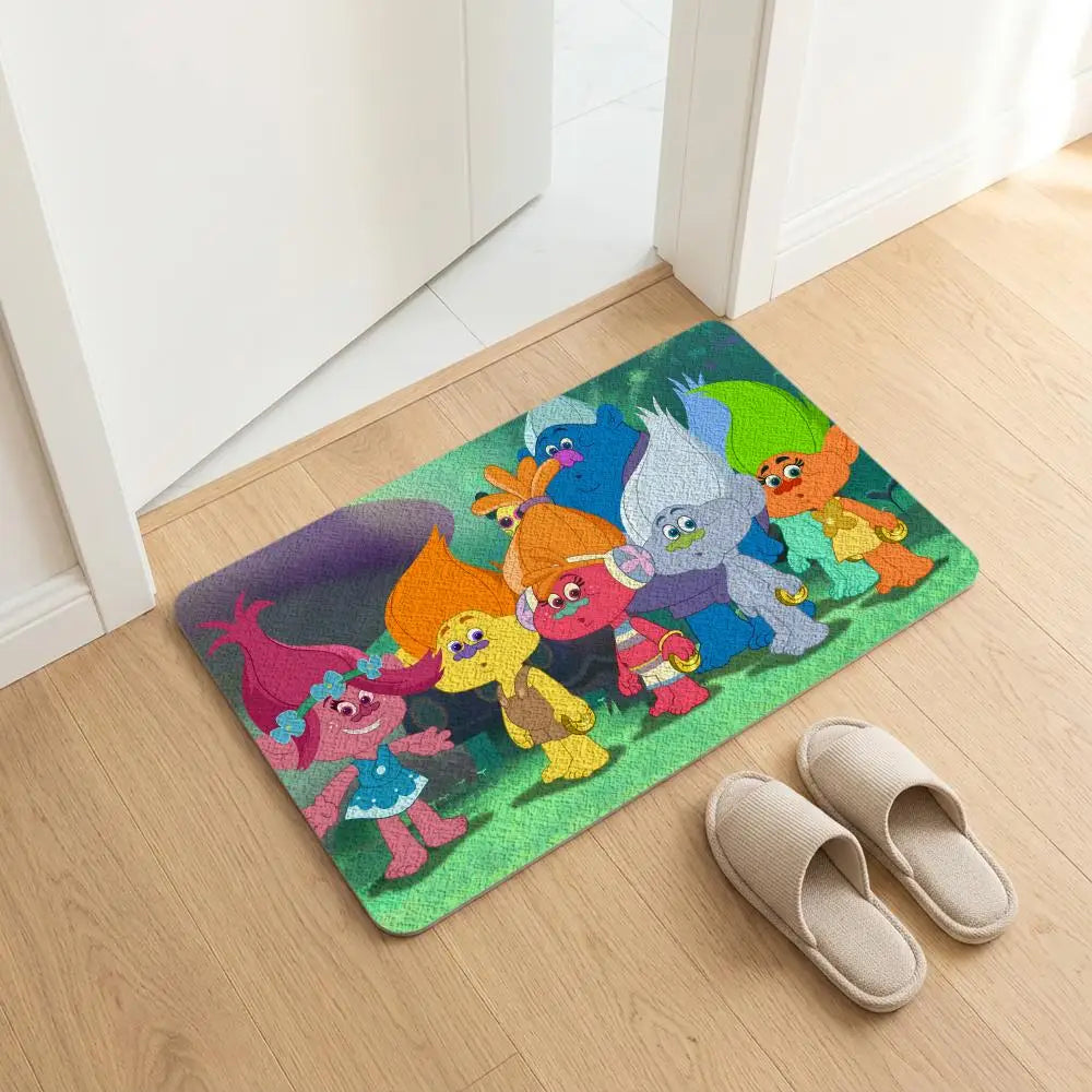 Cartoon Trolls Diatomite Bath Mat – Quick Dry & Non-Slip