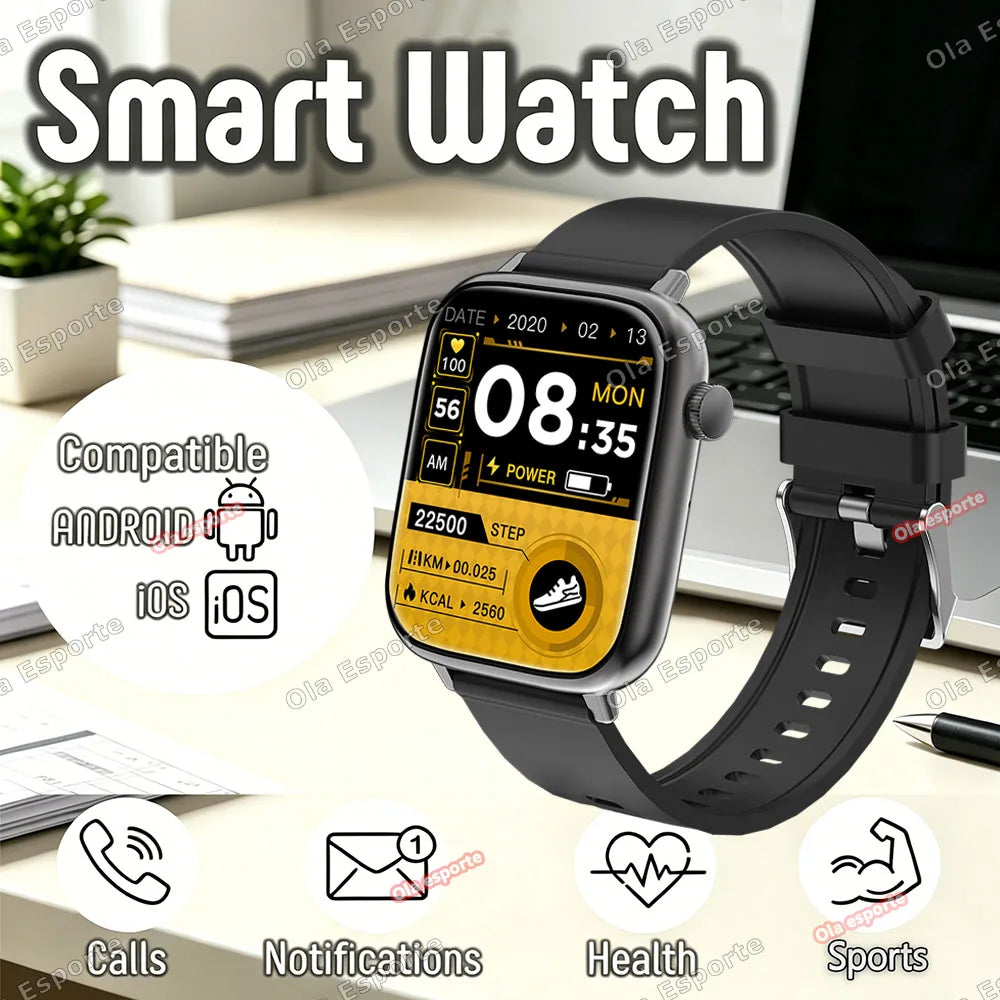 Ola Esporte Smart Watch 1.85" BT Calling Fitness Tracker for Men Women
