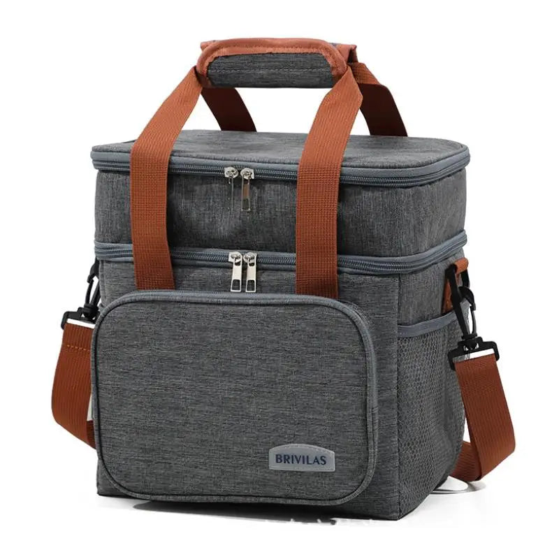 Fashion Crossbody Insulated Lunch Bag Large Capacity Thermal Food