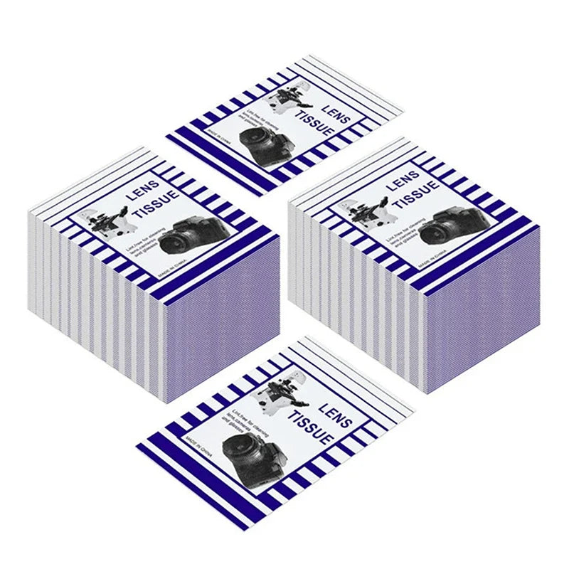 50-Pack Lens Cleaning Tissue Paper 10×15cm | Optical Wipes