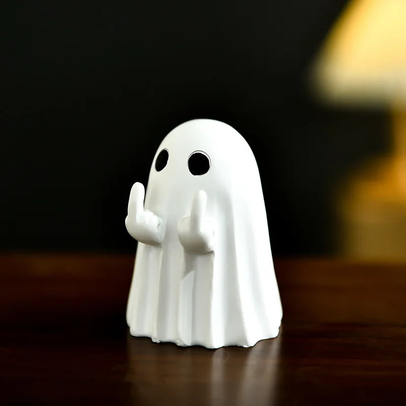 Halloween Cute Ghost Decoration Creative Middle Finger Table Ornament
