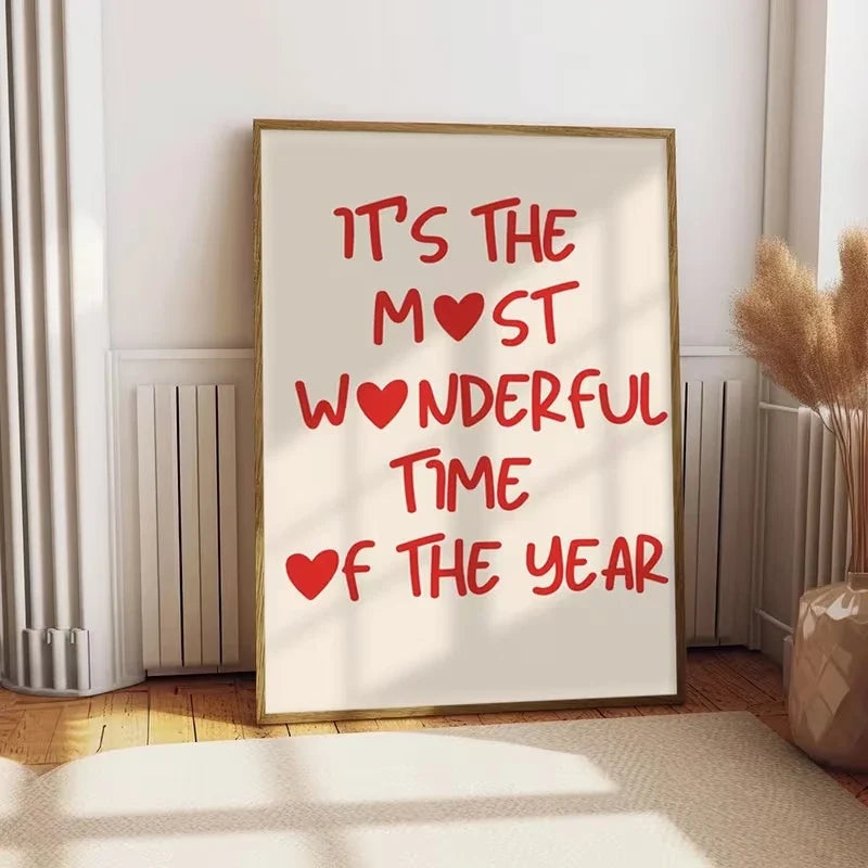 Holiday Quotes Canvas Wall Art Print | Home Décor Poster