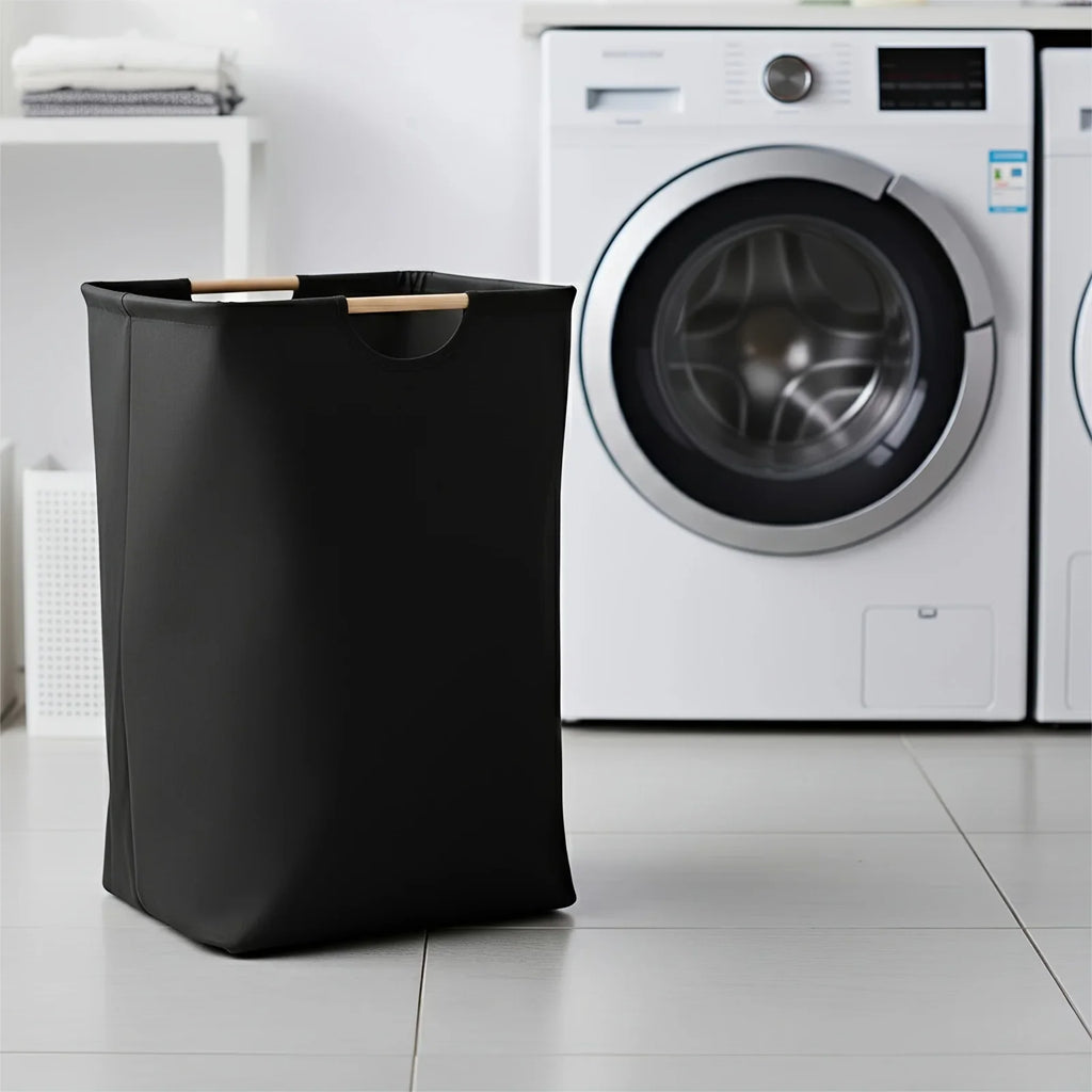 Foldable Laundry Basket Extra Large Storage Hamper Wooden Handles