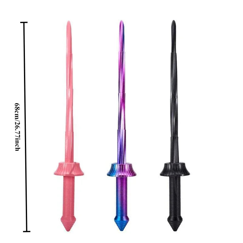 3D Printed Gravity Telescopic Sword Figurines Creative Handmade Toy