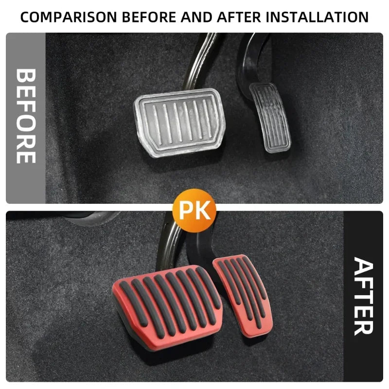 Futhope Car Foot Pedal Pads Covers Tesla Model 3 Y Highland 2021-2024