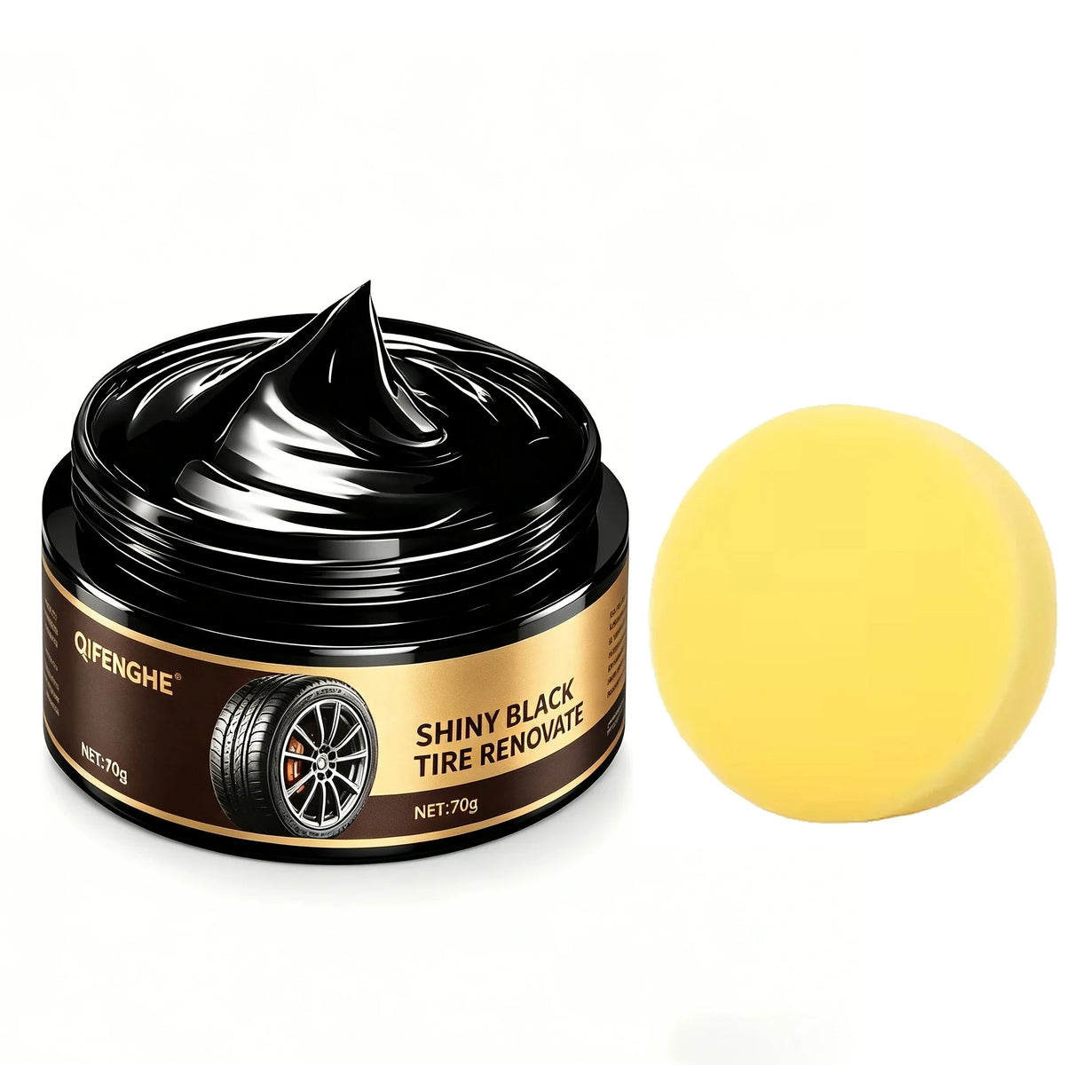 Tire Shine Paste 70g | UV Protection & Anti-Aging Tire Wax