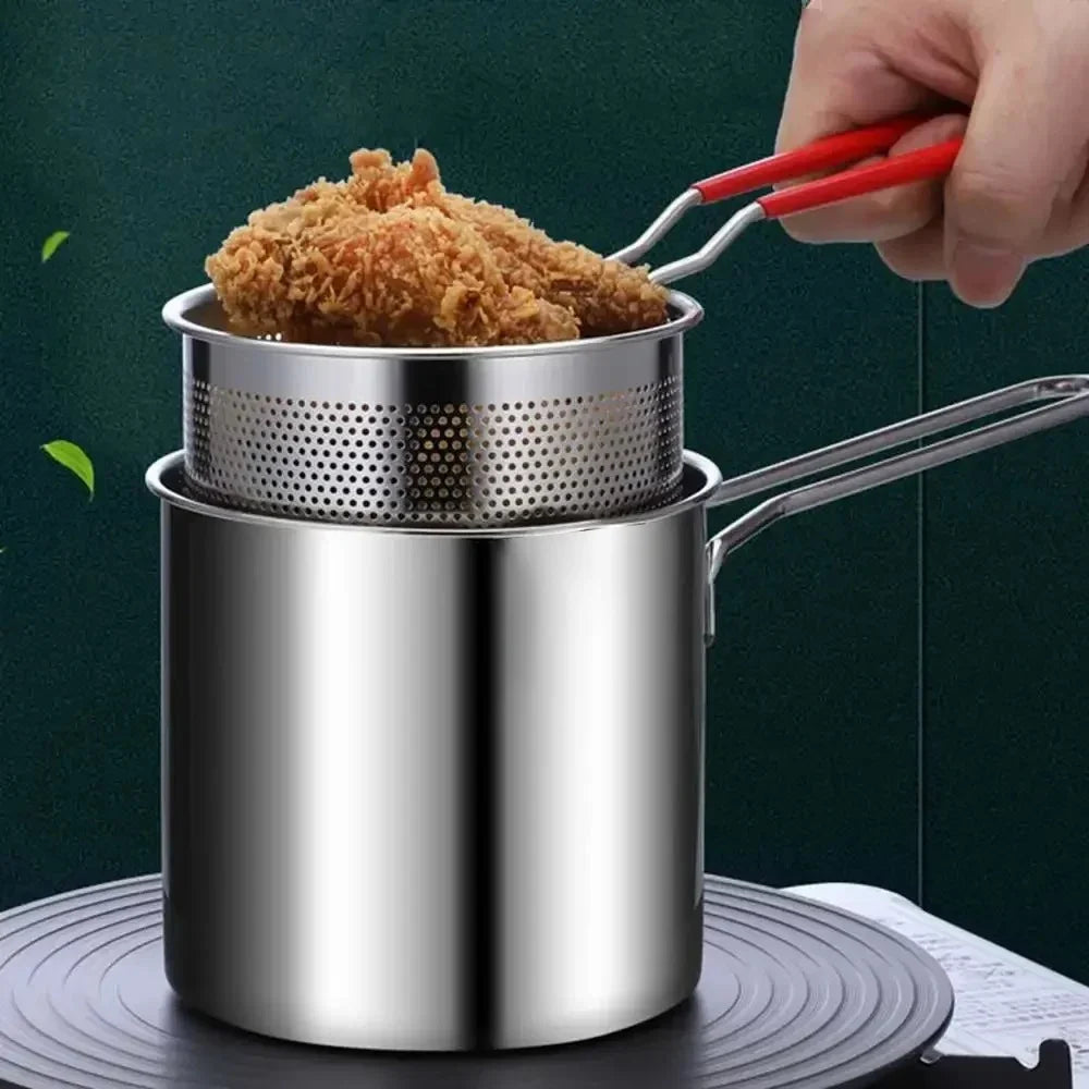 Stainless Steel Deep Fryer with Basket | Home & Commercial
