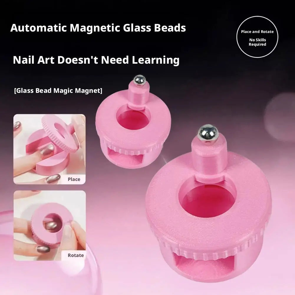 Rotating Cat Eye Nail Magnet Tool – Wide Beam & Glass Bead
