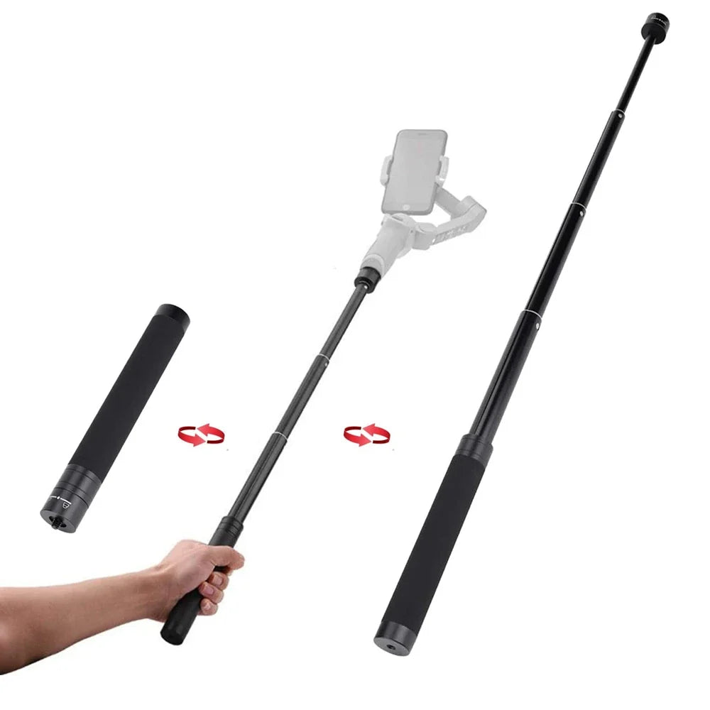 Aluminum Extension Pole for Gimbal Stabilizer – 19–73cm | 1/4" Screw