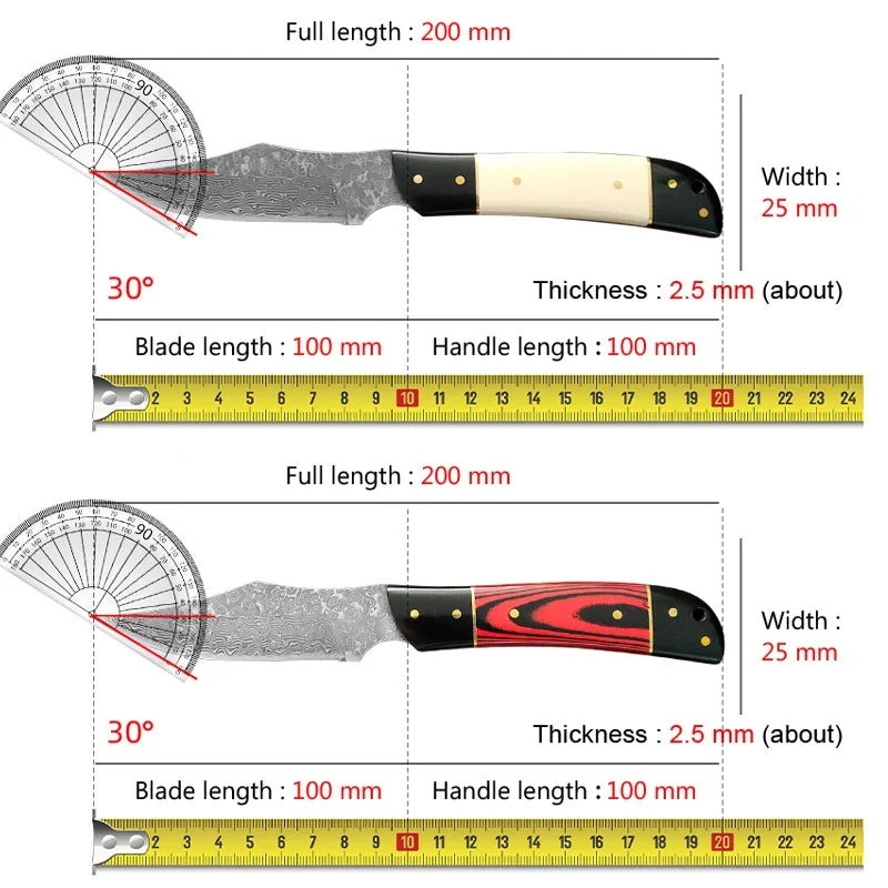 InLeung VG10 Damascus Steel Kitchen Knife – Wood Handle