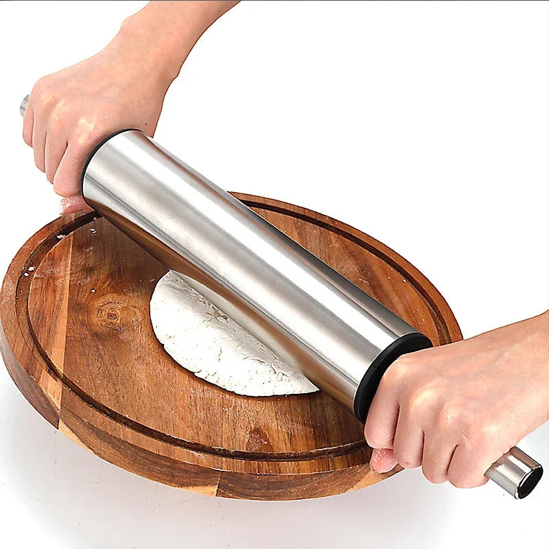 Stainless Steel Non-Stick Rolling Pin – Pizza & Dough Roller