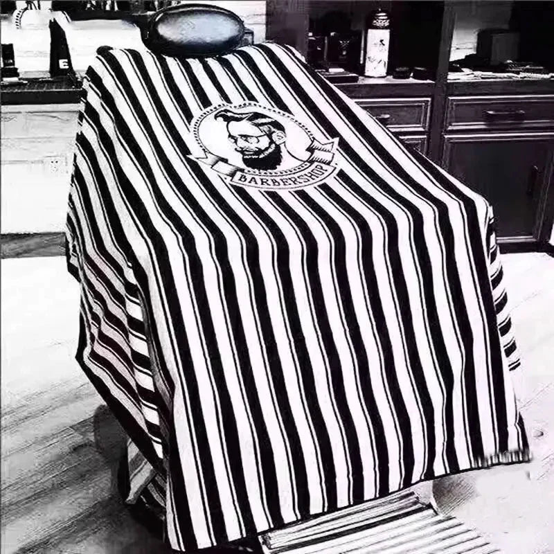 Striped Hair Cutting Cape | Salon Barber Apron for Adults