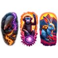 3-Pack Temporary Tattoos – Rhino, Rabbit & Beetle Designs