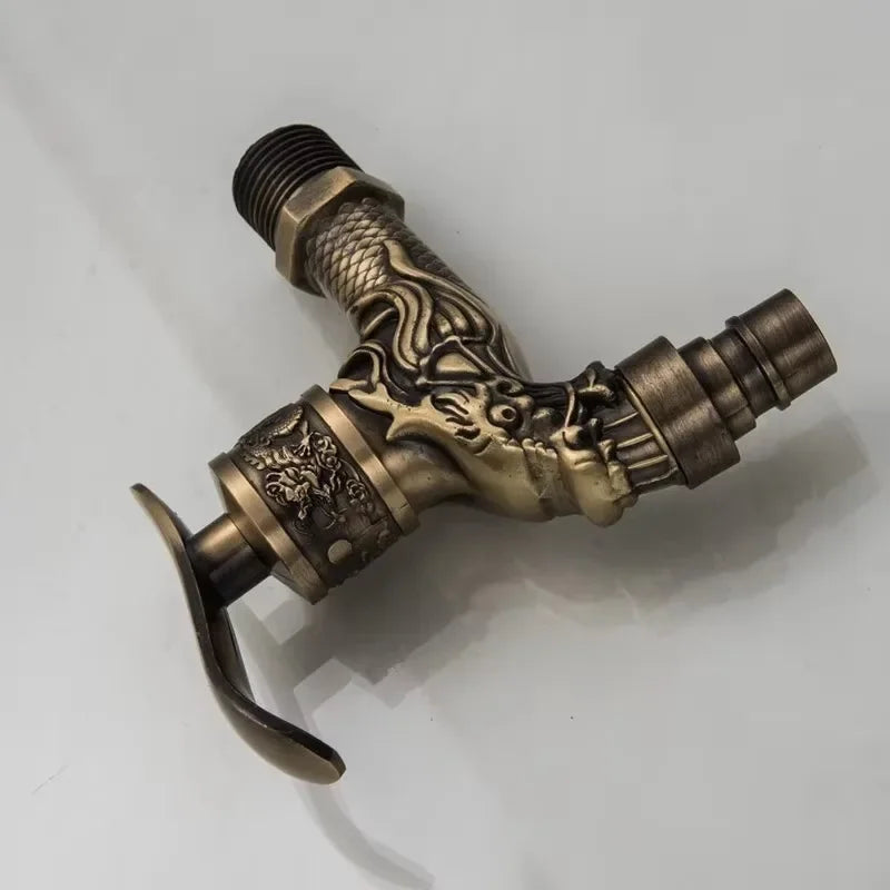 Antique Bronze Wall Mount Bibcock – Zinc Alloy Garden Faucet