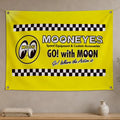MOONEYES Wall Hanging Flag Banner – Indoor & Outdoor Decor