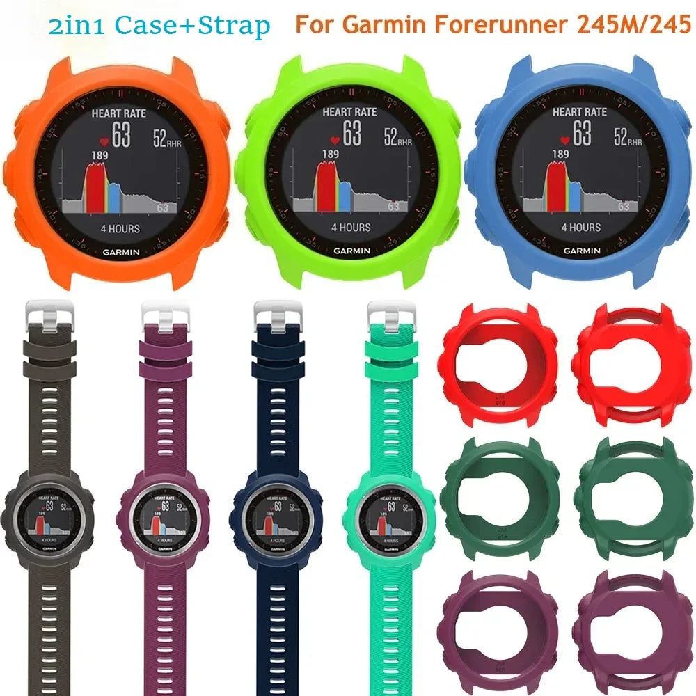 Silicone Case & Strap for Garmin Forerunner 245 / 245M