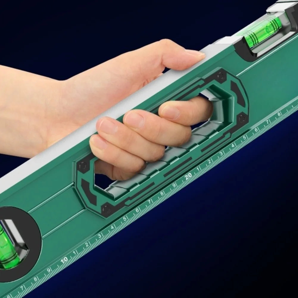 Magnetic Bubble Level Ruler – Aluminum Spirit Level Gauge