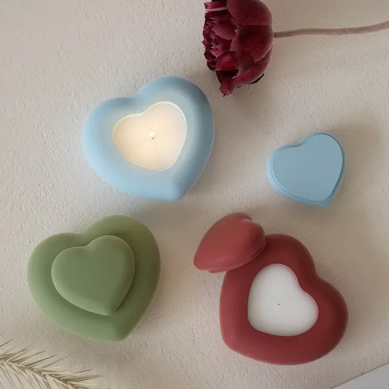 Heart Shape Silicone Mold – Candle, Soap & Resin Crafting