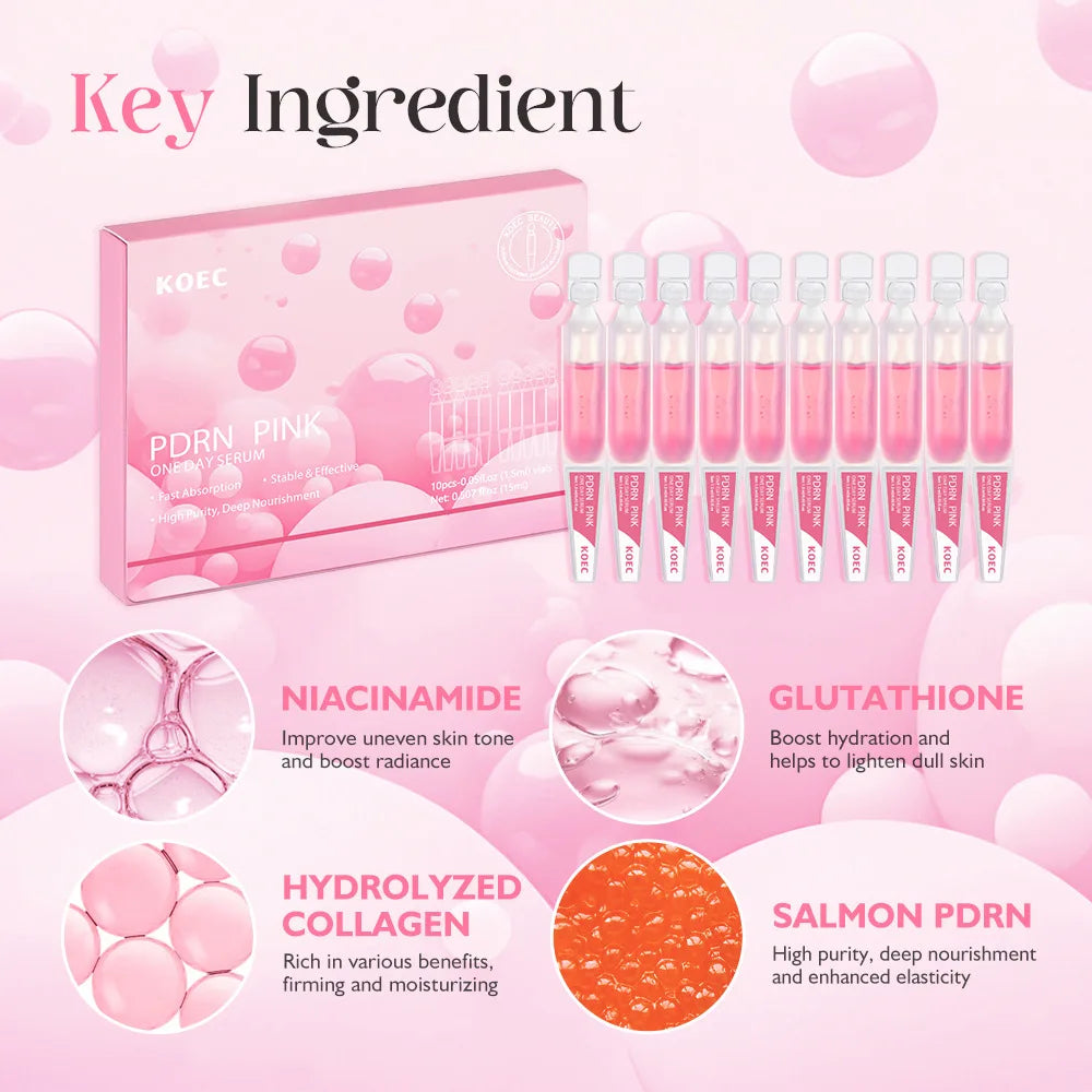 PDRN Pink One Day Serum – Firming Hydrating Ampoule 10 Vials
