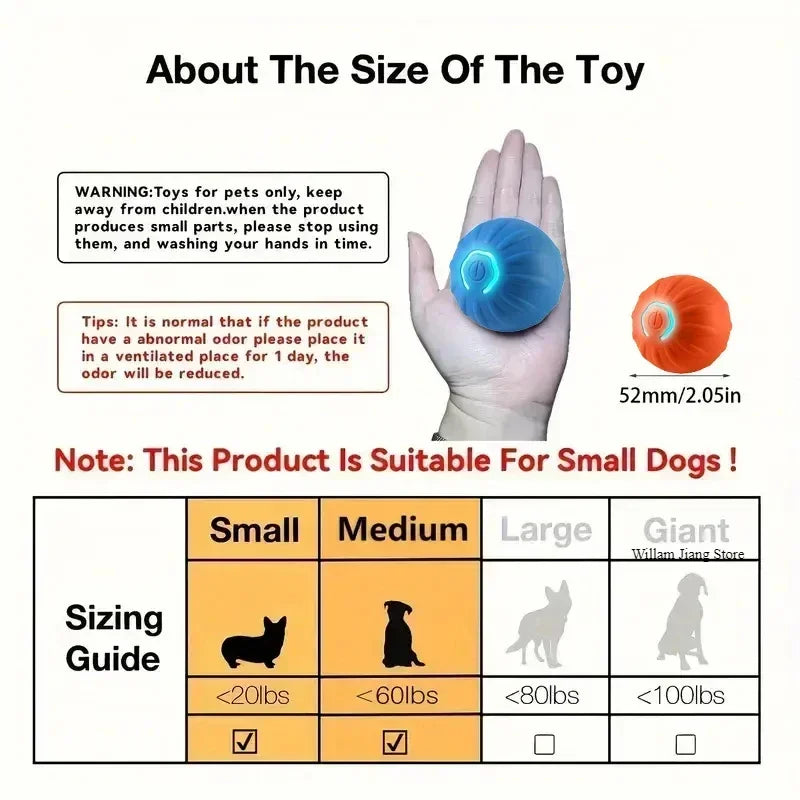 Smart Interactive Bouncing Ball Toy for Dogs & Cats