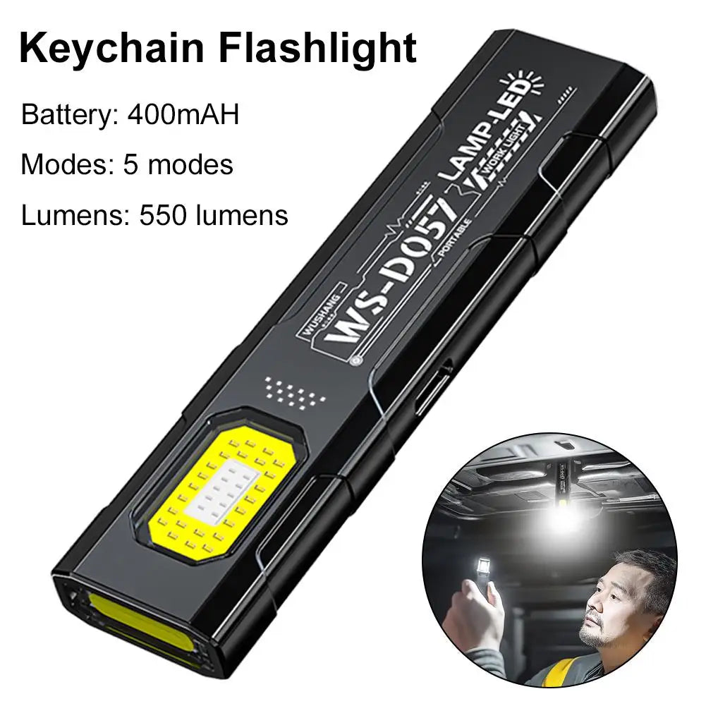 550 Lumen Mini LED Flashlight – 5 Modes, Clip & Magnet