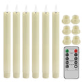 6 12 Flameless Taper Candles Battery Operated Flickering Window