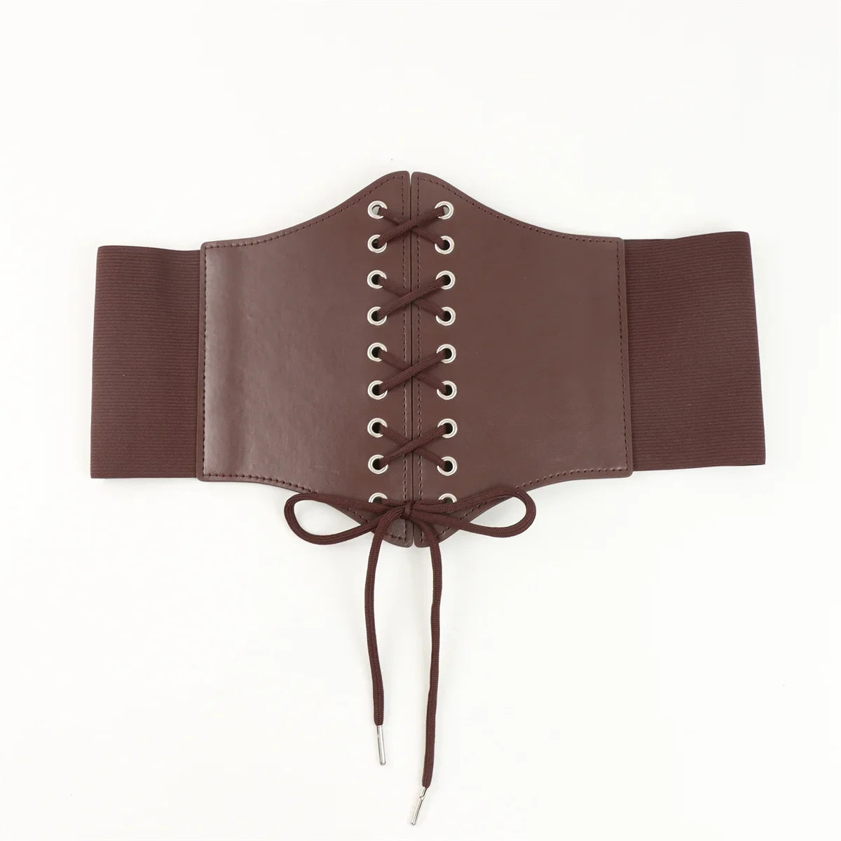 Faux Leather Corset Women Lace Up Sexy Body Shapewear Goth Clothing