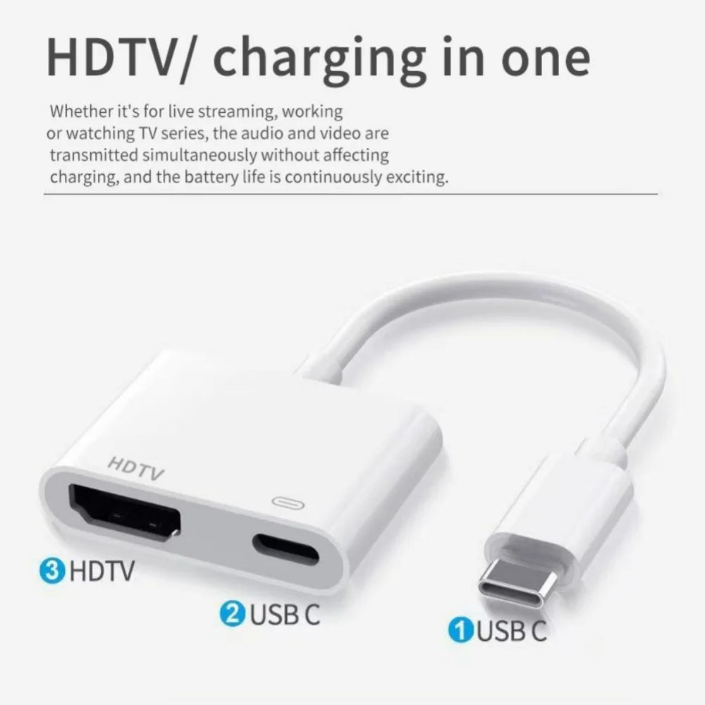 USB-C to HDMI 4K 60Hz Adapter – iPhone, MacBook, Samsung