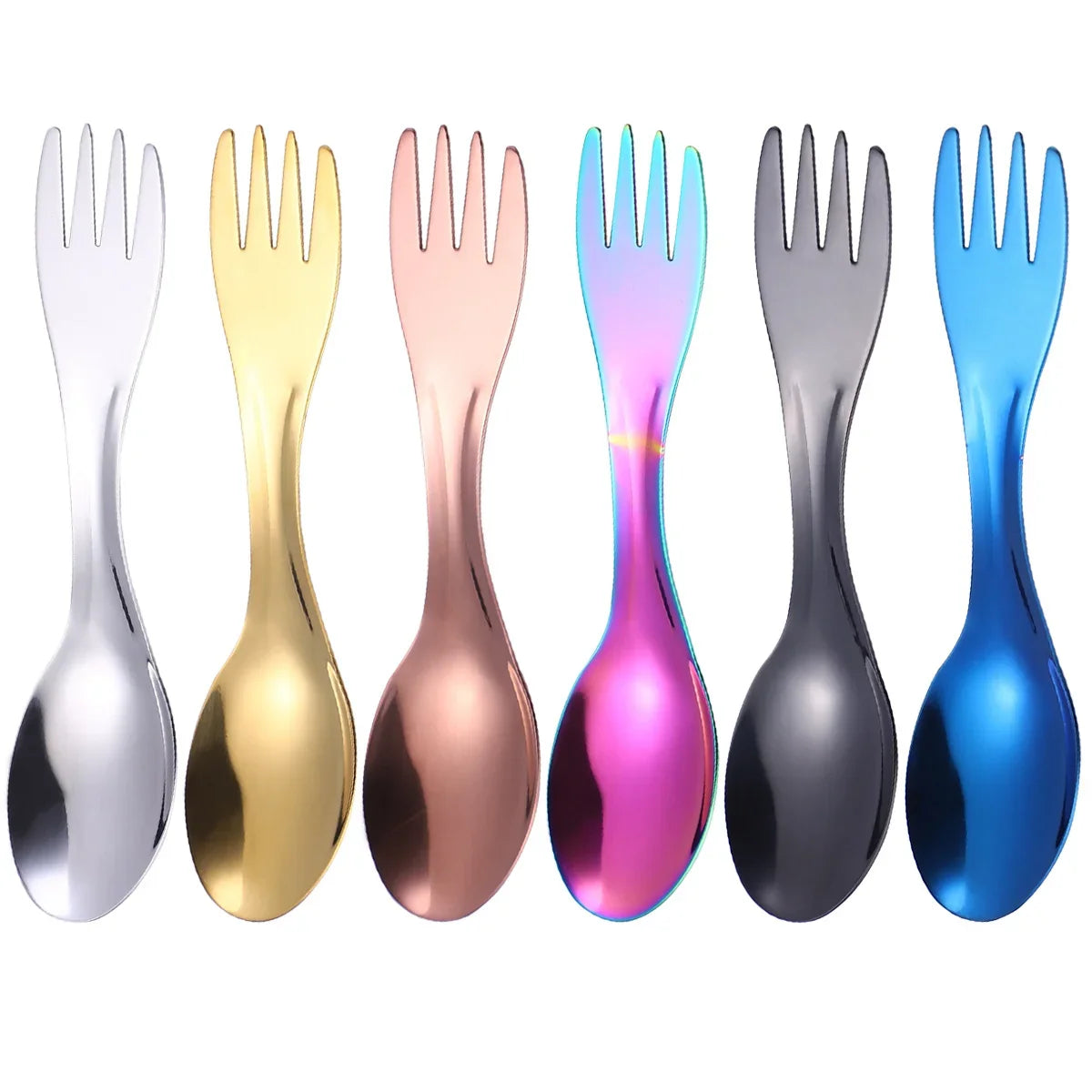 304 Stainless Steel Camping Spork – Multifunctional Fork & Spoon