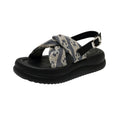 Women's Cross Strap Platform Sandals – Wide Fit Beach Shoes