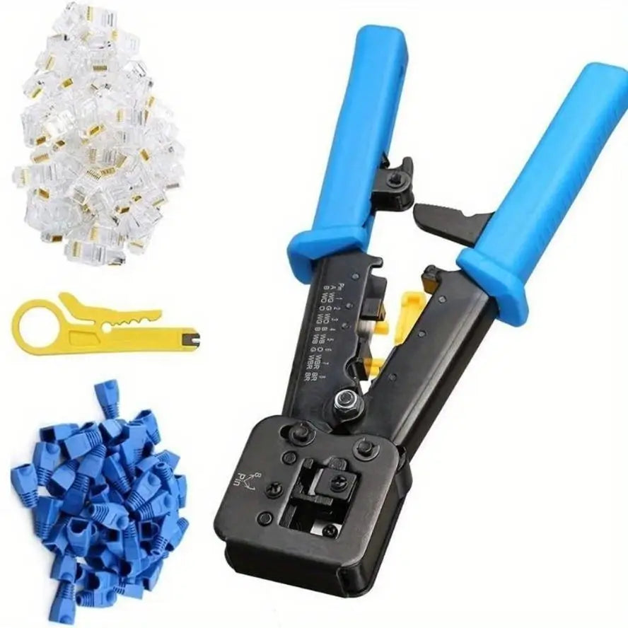 Crimping Tool Ethernet Crimper Cat6 Cat5 Cat5e RJ45 Pass Through