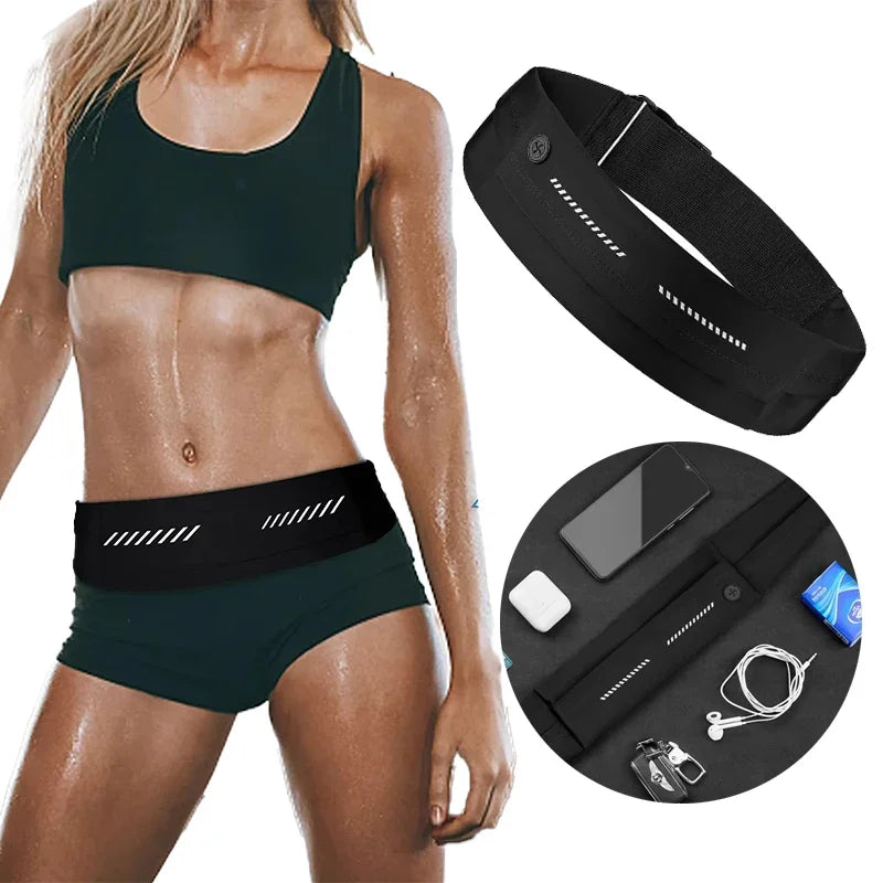Sports Running Waist Belt Bag Ultra-thin Waterproof Phone Pouch