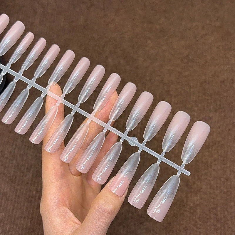 30Pcs Nude Matte Press-On Nails | Almond Full Cover Nail Tips