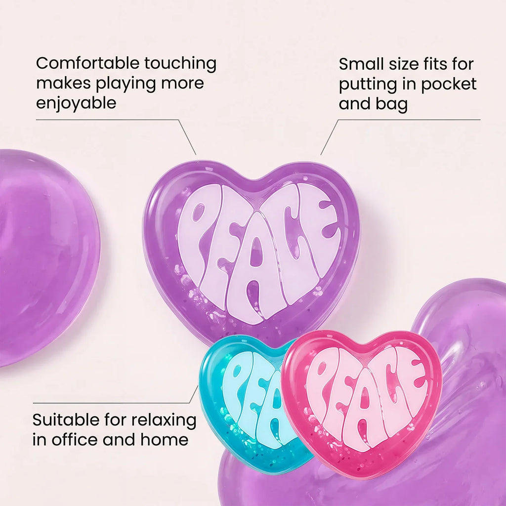 Squishy Heart Fidget Toy – Soft Slow Rising Squeeze Sensory Ball