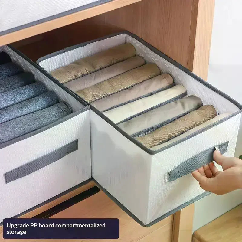 Foldable PP Drawer Organizer with Handles | Closet Storage