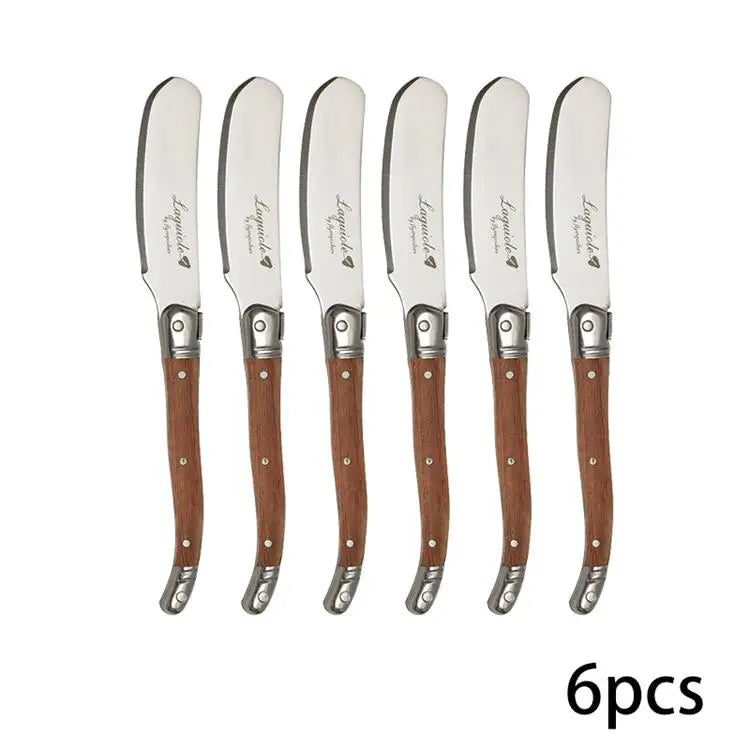Laguiole Butter Knives Set – Stainless Steel & Rosewood Handle