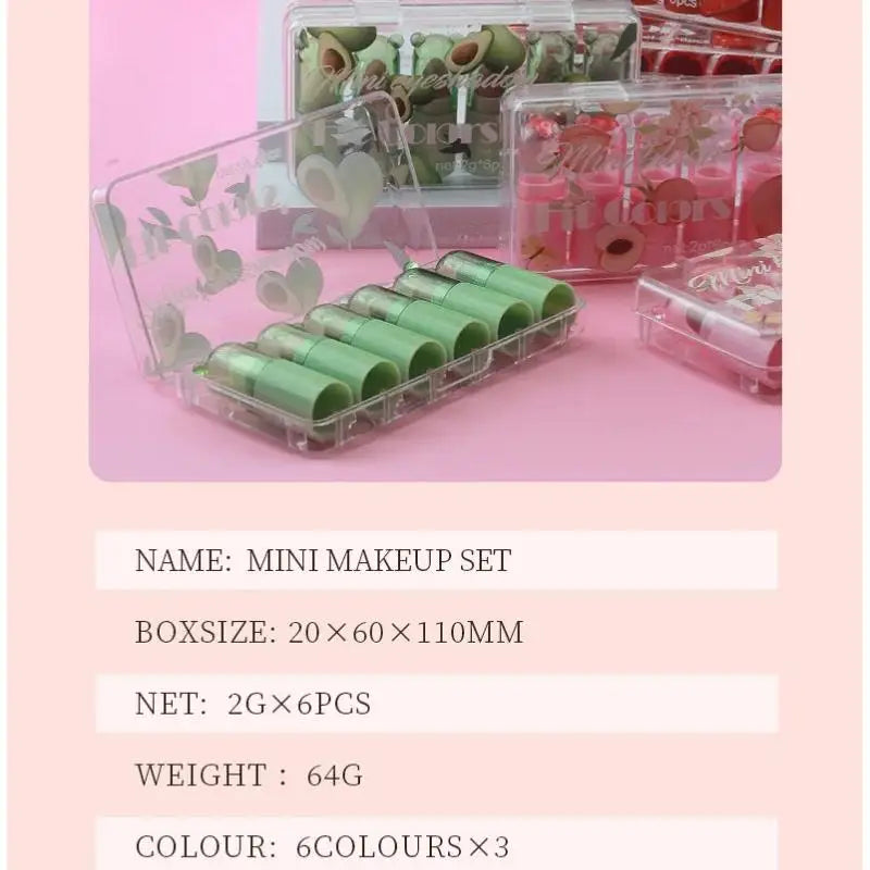 Fit Colors Mini 6-in-1 Blush & Lip Tint Makeup Set – 6 Shades