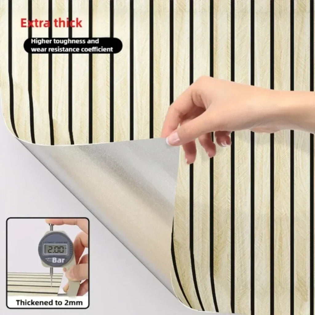 Brown Grid Peel & Stick Wallpaper | Waterproof Faux Plaid PVC