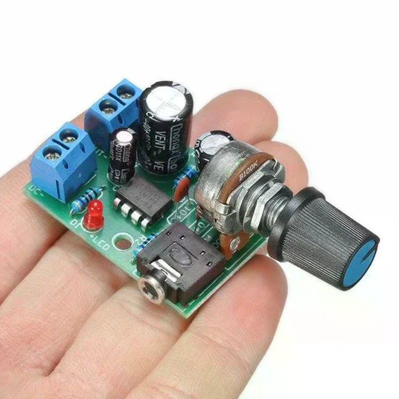 LM386 10W Audio Amplifier Board Mono DC 3-12V Volume Control