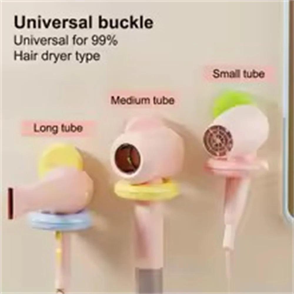 Wall-Mounted Hair Dryer Holder – Punch-Free Bathroom Shelf